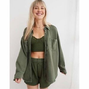 Aerie Lumberjane Oversized Shacket, size medium